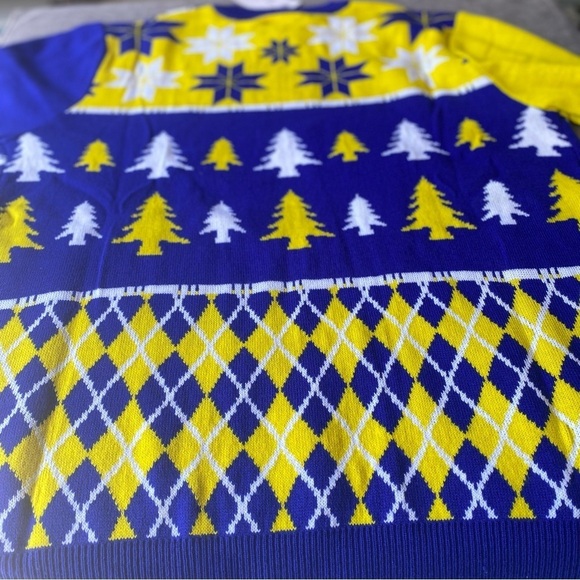 Los Angeles Rams Busy Block Snowfall Sweater, Medium - Picture 7 of 12